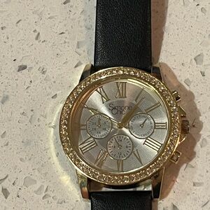 Simone Perele Gold and Black Women's Watch
